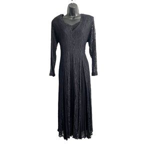 Vintage Nostalgia Black Lace Dress (L)